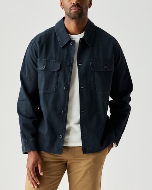 lifestyle image of Vintage Sateen Fatigue Shirt