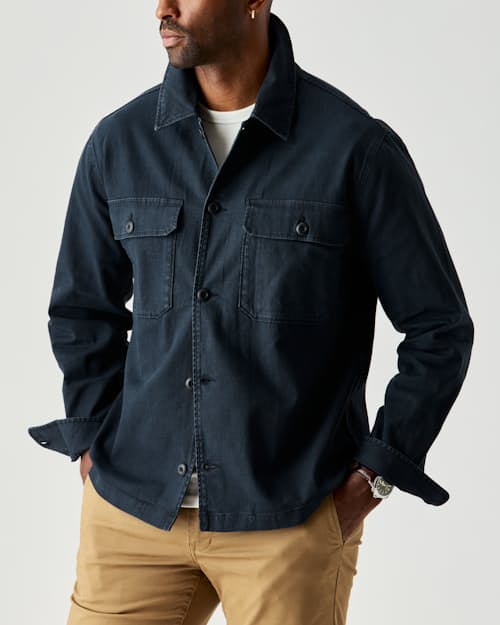 lifestyle image of Vintage Sateen Fatigue Shirt