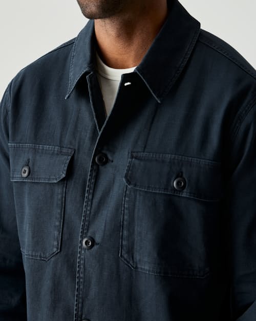 lifestyle image of Vintage Sateen Fatigue Shirt