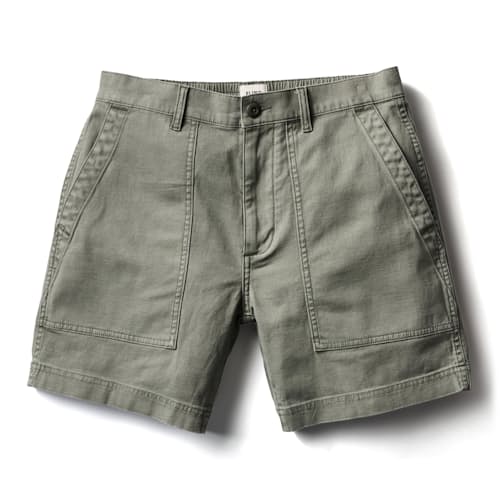 laydown image of Vintage Sateen Fatigue Short