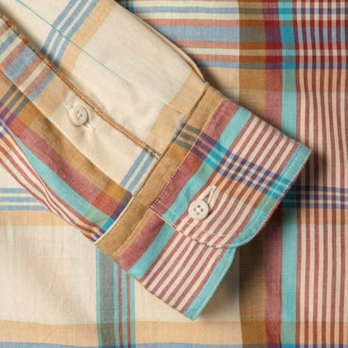 laydown detail image of Archive Madras Long Sleeve Shirt