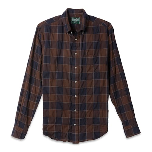 laydown image of Japanese Check Oxford Shirt