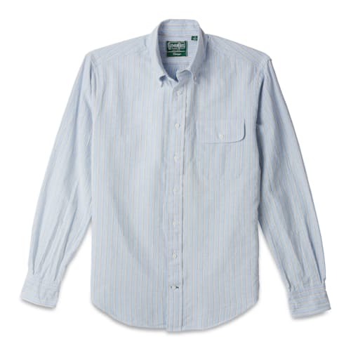 laydown image of Japanese Striped Oxford Shirt