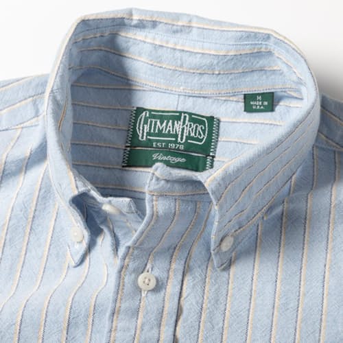 laydown detail image of Japanese Striped Oxford Shirt