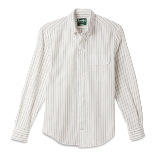 laydown image of Japanese Striped Oxford Shirt