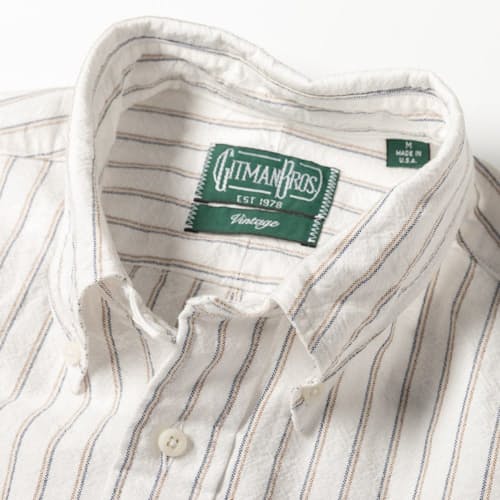 laydown detail image of Japanese Striped Oxford Shirt