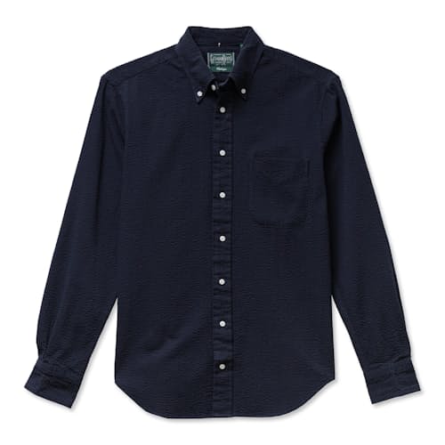 laydown image of Classic Seersucker Shirt