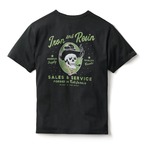 laydown image of Washed Garment Dye Graphic T-Shirt