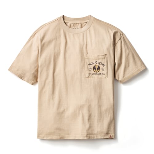 laydown image of Washed Garment Dye Graphic T-Shirt