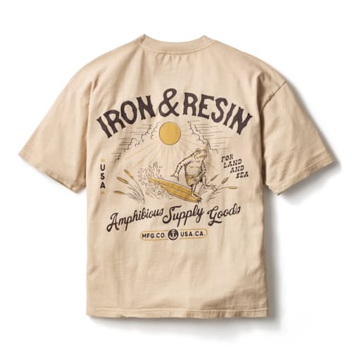 laydown image of Washed Garment Dye Graphic T-Shirt