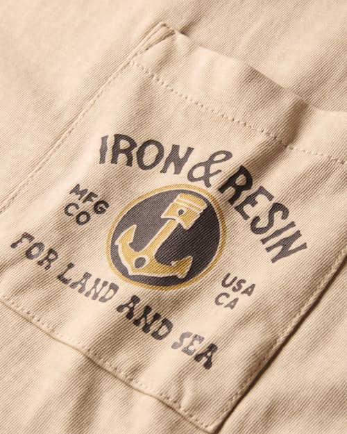 laydown detail image of Washed Garment Dye Graphic T-Shirt
