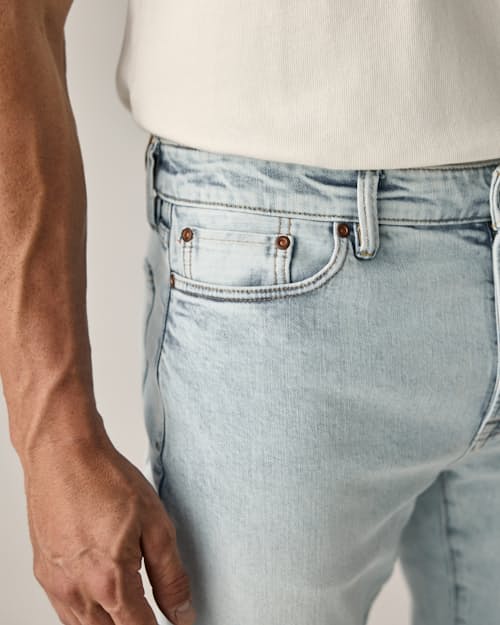 on model image of Stretch Selvedge Denim - HB Straight