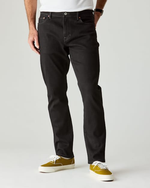 lifestyle image of Stretch Selvedge Denim - HB Athletic Tapered