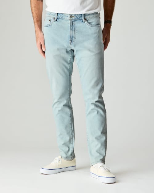 lifestyle image of Stretch Selvedge Denim - HB Athletic Tapered