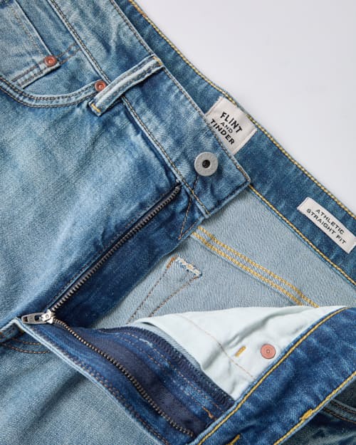 laydown detail image of Stretch Selvedge Denim - HB Athletic Straight
