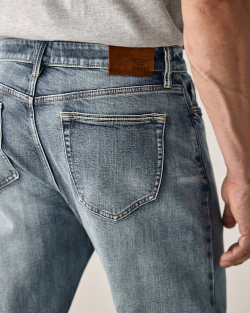 on model image of Stretch Selvedge Denim - HB Athletic Straight