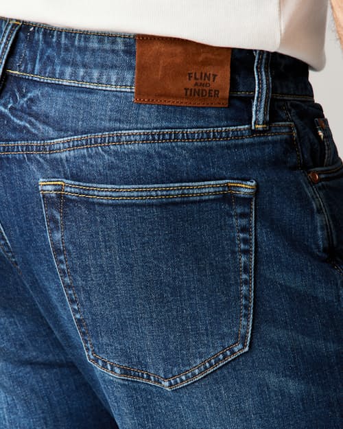 lifestyle image of Stretch Selvedge Denim - HB Athletic Straight