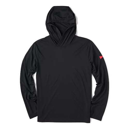 laydown image of Airtex Long Sleeve Hooded Shirt