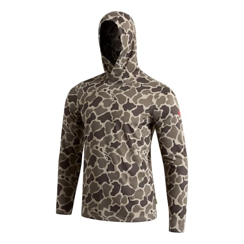 laydown image of Airtex Long Sleeve Hooded Shirt