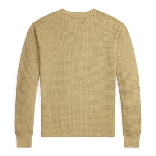 laydown image of Cotton Waffle Knit Henley