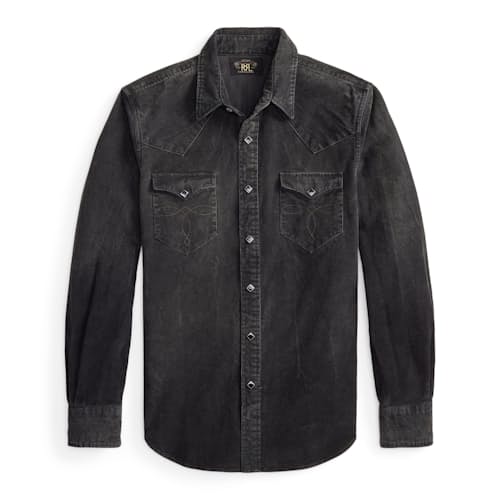 laydown image of Corduroy Buffalo Western Workshirt