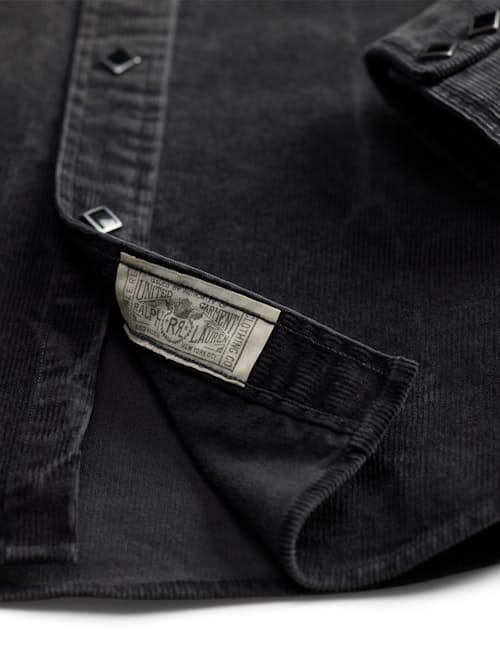 laydown detail image of Corduroy Buffalo Western Workshirt
