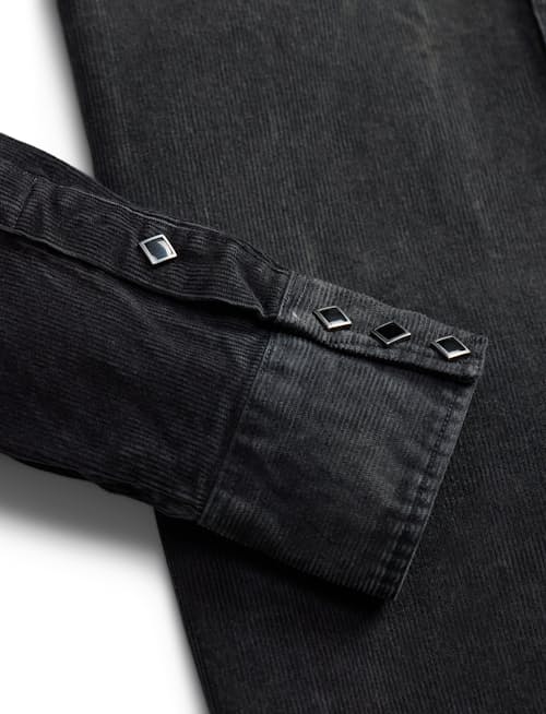 laydown detail image of Corduroy Buffalo Western Workshirt