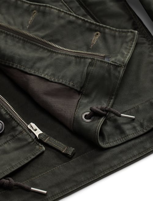 laydown detail image of Bower Double Cloth Bomber Jacket