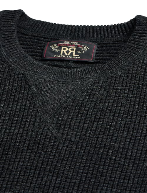 laydown detail image of Waffle Knit Cotton Wool Sweater