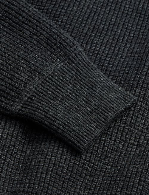 laydown detail image of Waffle Knit Cotton Wool Sweater