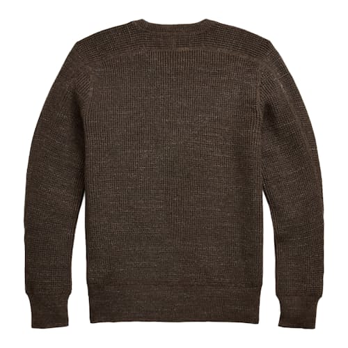laydown image of Waffle Knit Cotton Wool Sweater