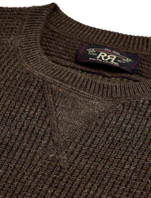 laydown detail image of Waffle Knit Cotton Wool Sweater