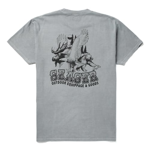 laydown image of Premium Pigment Dyed Graphic T-Shirt