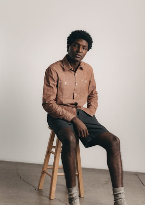 on model image of The Foundry Shirt
