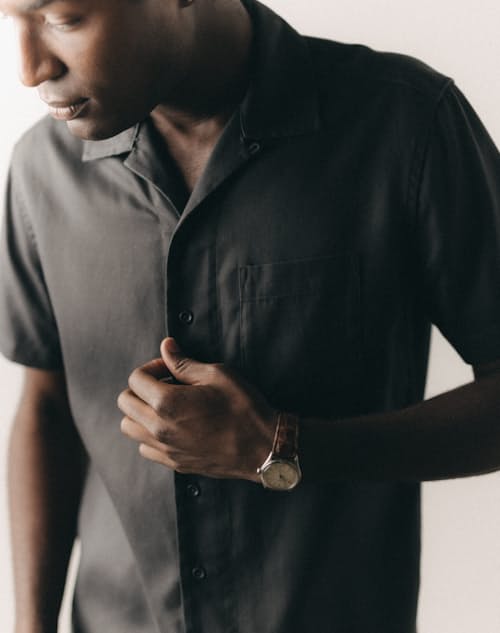 on model image of The Hawthorne Short Sleeve Shirt