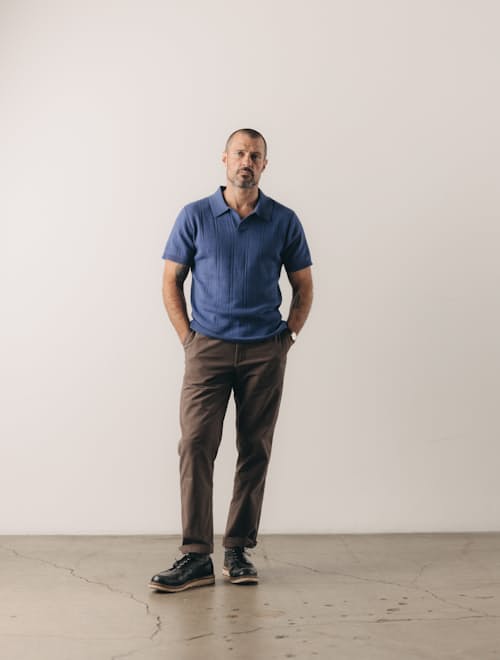 on model image of The Valencia Sweater Polo