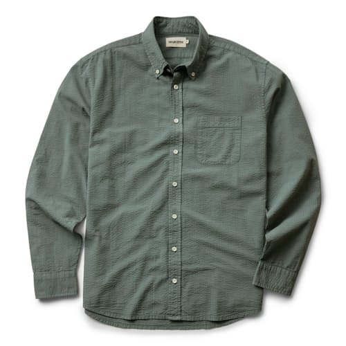 laydown image of The Jack Seersucker Shirt