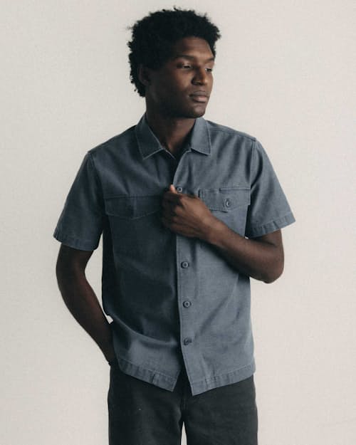 on model image of The Surplus Short Sleeve Shirt