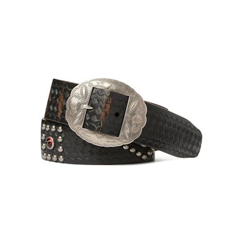 laydown image of "Double RL" Studded Wylder Belt