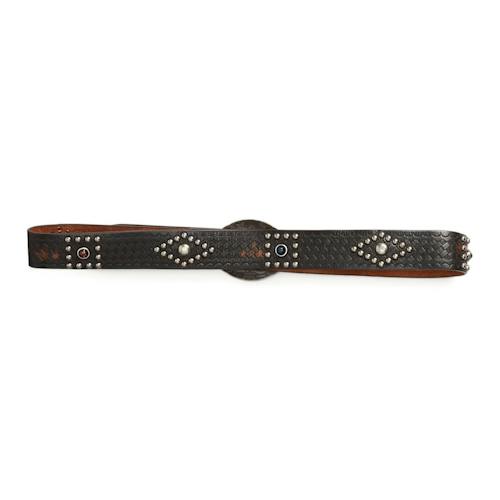 laydown image of "Double RL" Studded Wylder Belt