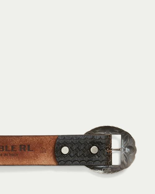 laydown detail image of "Double RL" Studded Wylder Belt