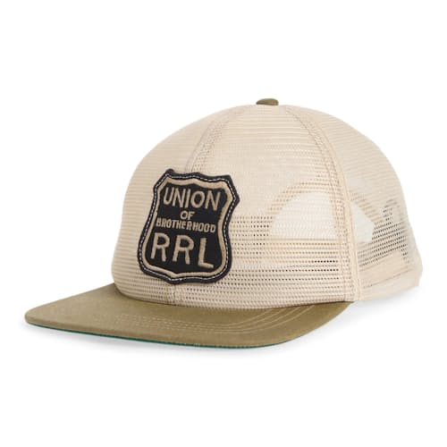 laydown image of Mesh Crown Trucker Hat