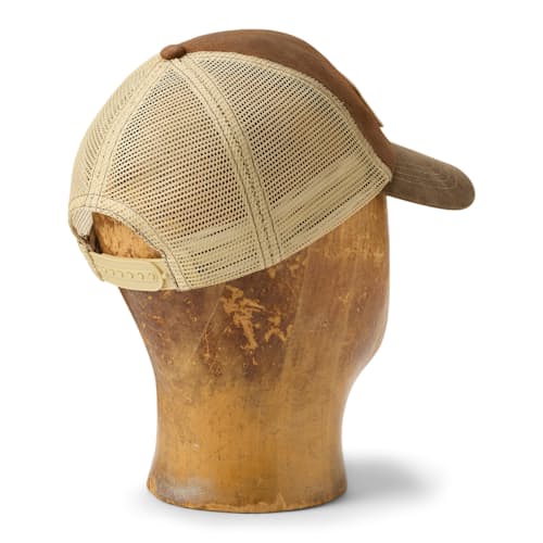 laydown image of Roughout Suede Mesh Back Trucker