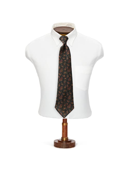 no crop image of Silk Mini Pine Foulard Neck Tie
