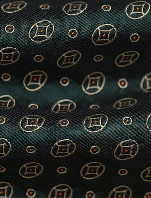 laydown detail image of Silk Brocade Foulard Neck Tie