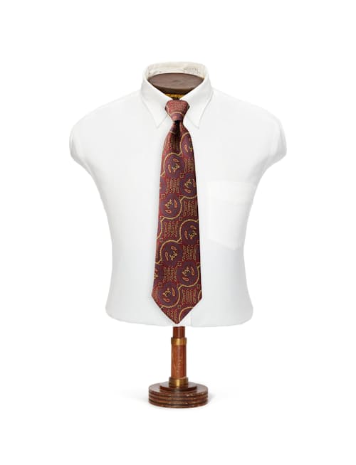 no crop image of Silk Paisley Heart Neck Tie