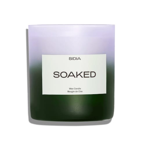 laydown image of Candle - Soaked