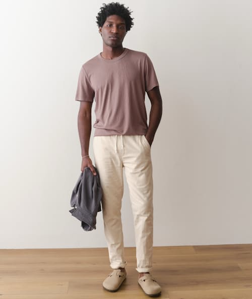 on model image of Signature Crew T-Shirt