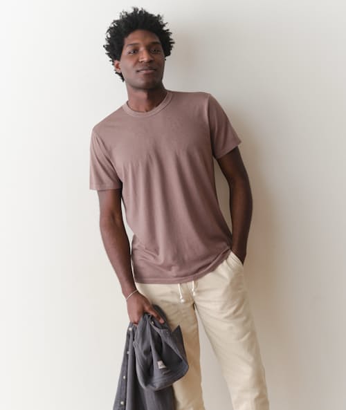 on model image of Signature Crew T-Shirt