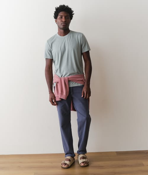 on model image of Signature Crew T-Shirt